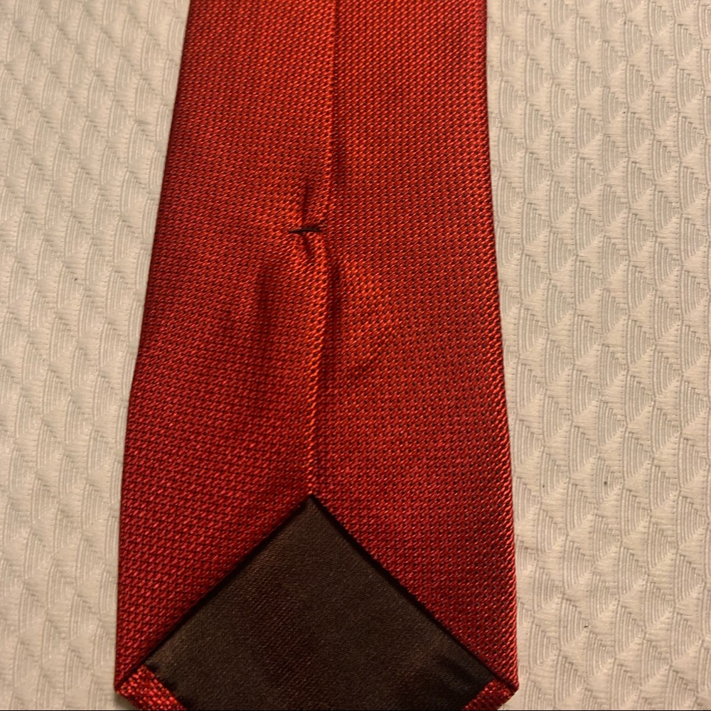 Louis Vuitton Red silk neck tie - Picture 7 of 10